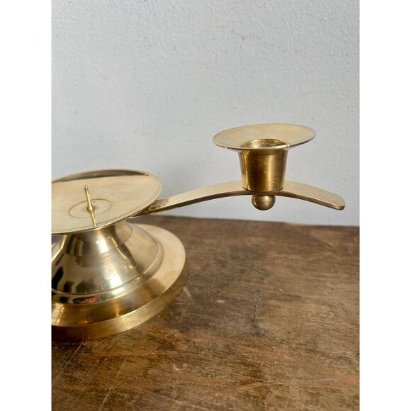 Vintage Brass Candelabra | Unity Candleholder Centerpiece - Picture 4 of 7